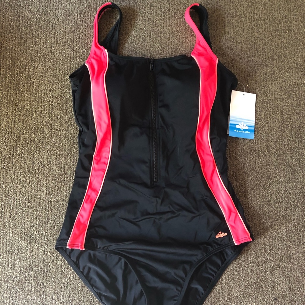 Swimsuits for all zip front suit